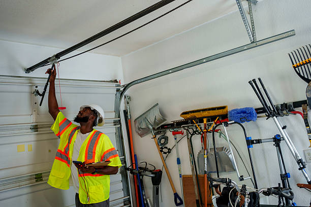 Professional Emergency Garage Door Repair technician working in Long Creek, IL